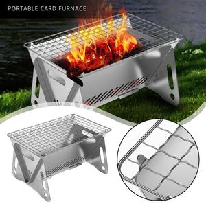 Parrilla Multifuncional Plegable para Fogatas, Parrilla Portátil de Acero Inoxidable para Acampar, Parrilla de Carbón para Barbacoa - Product Image 1