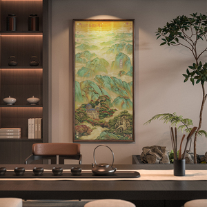 Les cinq montagnes sacrées se tiennent seules et soutiennent les montagnes. Les peintures en cuivre sont faites à la main et conviennent à la décoration intérieure - Product Image 3