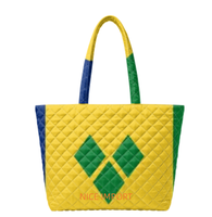 Sac fourre-tout matelassé avec drapeau de Sainte-Lucie, sacs à main de travail pour femmes, sacs fourre-tout légers à ouverture supérieure pour les voyages, l'université et la plage