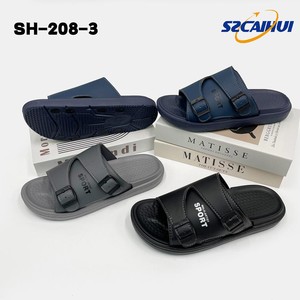 Vente en gros de tongs pour hommes personnalisées en EVA, antidérapantes, sandales de plage pour hommes, prix d'usine - Product Image 1