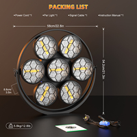 UKING 350W Mini 7Pcs LED Rétro Lumières Flash Scène Fond Effet Lumière pour Concert Party Club Bar Dj Mariage Événement Par Lumière