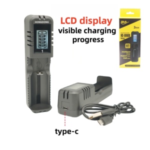 เครื่องชาร์จ<span class=keywords><strong>แบ</strong></span><span class=keywords><strong>ต</strong></span>เตอรี่แบบ USB Type-C LCD 1 ช่อง รองรับ<span class=keywords><strong>แบ</strong></span><span class=keywords><strong>ต</strong></span>เตอรี่แบบ<span class=keywords><strong>ชาร์จ</strong></span>ซ้ำได้ 18650 26650 14500 รองรับการส<span class=keywords><strong>ต</strong></span>าร์ทแบบ Zero-Volt รุ่น HWD HD-8990B แรงดันไฟฟ้าขาเข้า 5V/2A มา<span class=keywords><strong>ต</strong></span>รฐาน CE/ROHS - Product Image 1