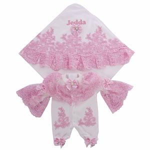 Combinaison pour bébé fille, printemps, nouveau-né, tissu 100% coton, tricoté, nouveau design, vente en gros, personnalisé, haute qualité, moderne, luxe, bulle - Product Image 3