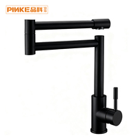 Robinet de cuisine pliable et flexible en acier inoxydable, monocommande, rotation à 360 degrés, avec cartouche céramique, pour usage hôtelier