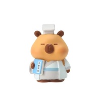 Mini figurine en résine Capybara Empereur Chinois, collection d'animaux historiques, boîte mystère, cadeau de collection, vente en gros, personnalisable