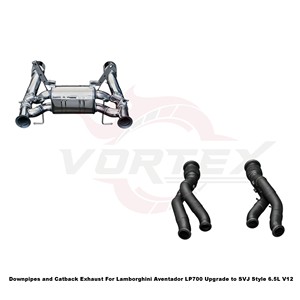 ระบบท่อไอเสียแบบวาล์ว Vortex SS304 พร้อมท่อดาวน์ไปป์สำหรับ Lamborghini Aventador LP700 อัพเกรดเป็นรุ่น SVJ สไตล์ 6.5L V12 - Product Image 3