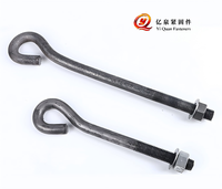 High Strength Steel J/L/U/V Embedded Expansion Anchor Bolts Grade 8.8 Screw Type Electro Galvanized 65mm Length M22 Diameter