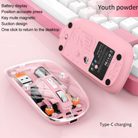 Mini Souris de Jeu Transparente 3 Modes 2.4G Sans Fil USB Rechargeable pour PC/Ordinateur Portable/Tablette