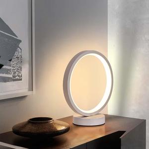 Gran oferta, lámpara de mesa Circular táctil, mesita de noche, estudio, dormitorio, luz de noche decorativa regulable, lámpara suave de ojos acogedores Led a la moda - Product Image 4