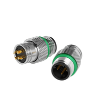 Lshitech M21mm Kupfer Elektrischer Steckverbinder B/D/P Verkabelt 4-5-polig Automobilstecker IP67 Wasserdicht und Staubdicht Rundsteckverbinder