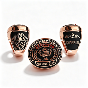 Anillos de Campeonato de Softbol Personalizados de Alta Gama, al por Mayor de Fábrica, Simples, Portátiles, de Latón Verde, Económicos - Product Image 2