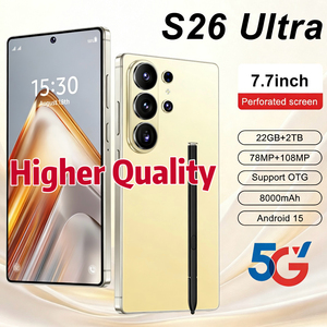 Teléfono Inteligente S26 Ultra de 7.7 Pulgadas, 22GB+2TB, Desbloqueado, Batería de 8000mAh, Gran Oferta 2026, 5G Android 15 Deca Core para Uso Diario, Venta al Por Mayor - Product Image 1