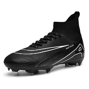 Zapatos de Fútbol para Hombre, Estilo Botín, Color Rosa, Parte Superior de Malla Sintética, Suela de Goma, Transpirables, para Verano - Product Image 4