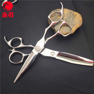 Tijeras de Entresacar Red Blade de 6.0 Pulgadas, 30 Dientes, Acero Inoxidable, para Mano Derecha, Herramientas Profesionales de Barbería - Product Image 1