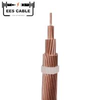 Fil de terre toronné en cuivre nu 4/0 AWG (HDBC) pour la mise à la terre de la distribution électrique, norme ASTM B8/B174