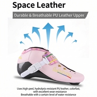 Patins à roulettes de vitesse en fibre de carbone avec cadre en alliage d'aluminium, roues en PU légères, roulements ABEC-11, imperméables