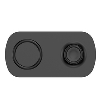 Almohadilla de soporte para cargador inalámbrico 2 en 1, carga rápida Dual de 15W para Samsung Galaxy Watch, auriculares, Android, móvil, iPhone, Airpods