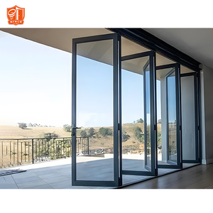 Porta pieghevole in alluminio grande vetro Bi Fold sistema di porta per Villa terrazza ingresso - Product Image 1