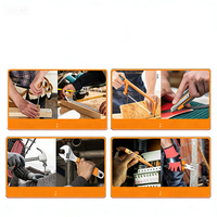 Ensemble d'outils à main professionnels multifonctionnels complets en mallette rigide isolée, comprenant des clés à douille, des pinces combinées en acier au carbone, garantie OEM 1 an