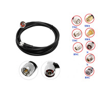 Fabricant Lmr240 Assemblage de câble de raccordement de câble coaxial avec sertissage N mâle à angle droit vers connecteurs MINI Pl259 mâles TNC/BNC/SMA