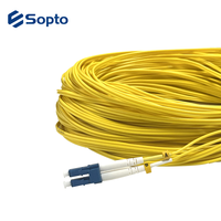 Cordon de brassage fibre optique LC en PVC duplex LC/UPC de 50 m pour G.657A1