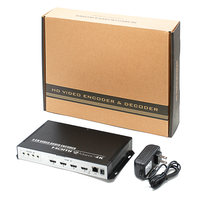 Codificador de Video HDMI a IP de 4 Canales 4K30, Codificador de Transmisión en Vivo IPTV H.265/H.264 HEVC con SRT/RTMP/RTMPS/HTTP