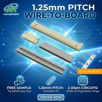 Connecteur en laiton à profil bas pour systèmes aérospatiaux, systèmes solaires, équipements multimédias portables KR1255, pas de 1,25 mm, 2 à 30 broches