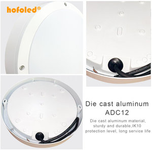 Hofoled ngoài trời trong nhà Treo Tường Đèn nhôm photocell 15 Wát 20 Wát an ninh IP65 không thấm nước Vòng LED vách ngăn ánh sáng - Product Image 5