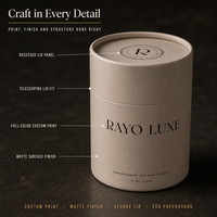 Emballage personnalisé en tube de papier kraft écologique recyclable pour parfum, boîte cadeau ronde cylindrique pour bocal de bougie ou bouteille