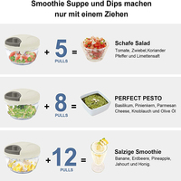 Hot Selling 500Ml Kleine Witte Aardappel Knoflook Fruit Salade Keukenverwerker Handmatige Groente Chopper Voor Voedselverwerking