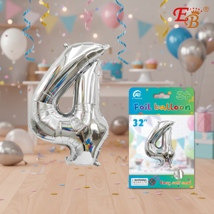 32 \ "n. 4 palloncino in alluminio argento 240 pz/CS per decorazioni per feste - Product Image 3