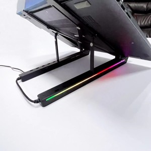 ノート型ライザーホルダーカスタムロゴ9モード付きラップトップスタンドホルダーRGBライト折りたたみ可能デスクトップコンピュータスタンド - Product Image 3