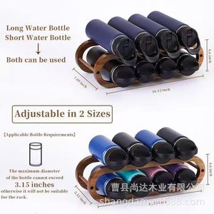 Estante para vinos retro de doble capa de madera para uso doméstico, ideal para exhibir vino tinto chino, otros vinos y licores. - Product Image 4