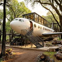 Grande Capsule Hôtelière en Forme d'Avion, Hôtel Blanc en Forme d'Avion, Jet de Passagers Simulé, Bureaux en Aluminium de Style Spatial, Chine