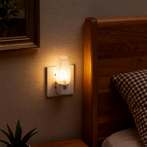Luce Notturna LED Moderna <span class=keywords><strong>con</strong></span> <span class=keywords><strong>Sensore</strong></span> di <span class=keywords><strong>Movimento</strong></span>, Spina USA, Accensione/Spegnimento Automatico dal Tramonto all'Alba, <span class=keywords><strong>Lampada</strong></span> da Parete per Scale e Camerette - Product Image 6