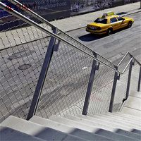 SS316 Virole Diamant Flexible Inox Acier Inoxydable Fil Câble Net Corde Maille pour Escalier Rampe Balustrade Zoo Volière Clôture
