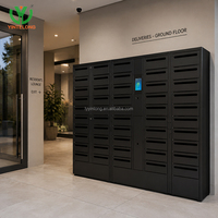 Casillero Inteligente YL para Entrega de Paquetes, Estructura Desmontable, Compatible con Desarrollo de Software, Energía Solar, Gabinete de Acero Impermeable