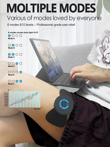 Pawfan <span class=keywords><strong>Tens</strong></span> Black <span class=keywords><strong>Unit</strong></span> 2 Pads EMS Microcurrent Mini Massager Machine Frekuensi Rendah Multi Fungsi Alat Fisioterapi Punggung - Product Image 5