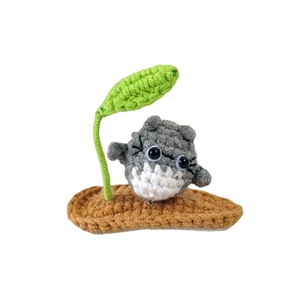 Barrettes à cheveux écologiques en laine pour enfants, motif <span class=keywords><strong>Totoro</strong></span>, abri de pluie de dessin animé, amusantes barrettes BB, artisanat, accessoires pour petites filles - Product Image 5