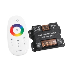 Wireless Full <strong>Touch</strong> RF2.4G <strong>RGB</strong> <strong>LED</strong> <strong>Controller</strong> DC12V 24V 3Channels 30A CE RoHs Compliant Dimmer - Product Image 1