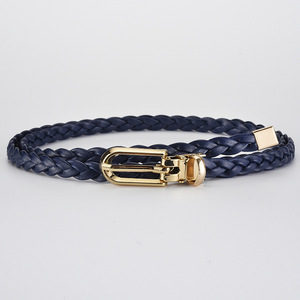Ceintures fines en cuir PU tressé pour femmes, ceintures fines tissées pour jeans, pantalons, robes, pour filles - Product Image 3
