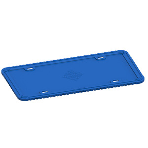 Cadre de plaque d'immatriculation en silicone bleu, couverture de protection avec distance entre les trous de 205 mm pour usage automobile - Product Image 1