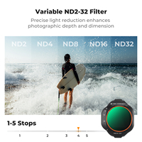 Filter Polarizer Sirkular K&F Concept CPL Variable ND2-32 ND32-512 untuk DJI Mini 5 Pro, Aksesoris Lensa Kamera Drone
