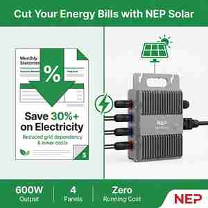 BDM2000 NEP BDM-2000 2000W Solar Grid-Tie 220V 240V IP67 CE MPPT Monofásico 97.3% Eficiencia Solar Fotovoltaica para Techo BDM2000 BDM2000 2 - Product Image 2