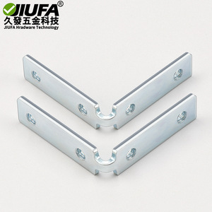 Connecteur d'angle Jiufa 90 degrés en fer, acier laminé à froid épaissi, pièces de fixation pour meubles et armoires - Product Image 2