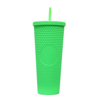 Vasos de plástico con pajita de plástico botella de agua con pajita deporte botella de agua de plástico termo de gran capacidad
