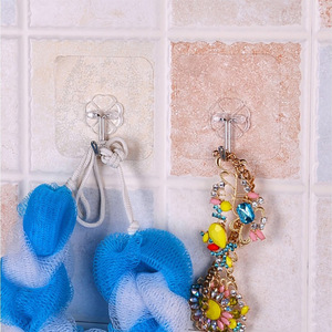 Crochets muraux carrés transparents en plastique robuste de haute qualité <span class=keywords><strong>pour</strong></span> salle de bain, chaussures et vêtements – Vente en gros usine - Product Image 2
