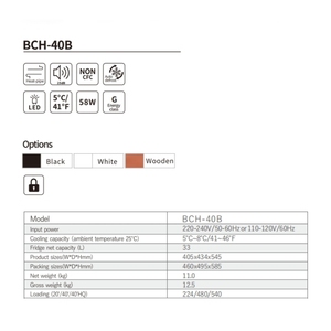 Minibar de espuma sin ruido de 33L, nevera de absorción pequeña, opción de congelador, mini nevera fría y rápida para Hotel eléctrico - Product Image 4