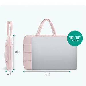 Customized 15.6 Inch Case Durable Korean Style Handbag Handle Portable Lightweight Puffy Laptop <b>Bag</b> for Women - Product Image 3