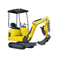 Mini-excavatrice durable avec cylindre monté sur le dessus et moteur à deux vitesses dissimulé pour travaux de construction, compatible ODM et OEM